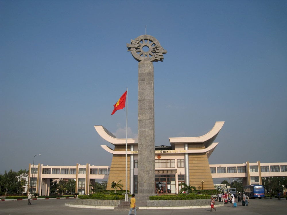Cửa khẩu Quốc tế Mộc Bài thuộc địa phận tỉnh Tây Ninh